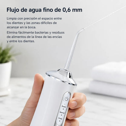 Irrigador Bucal Portátil Limpieza Dental Recargable 4 En 1 Blanco