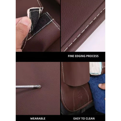 Organizador Para Auto De Cuero Sintético Con Bolsillos