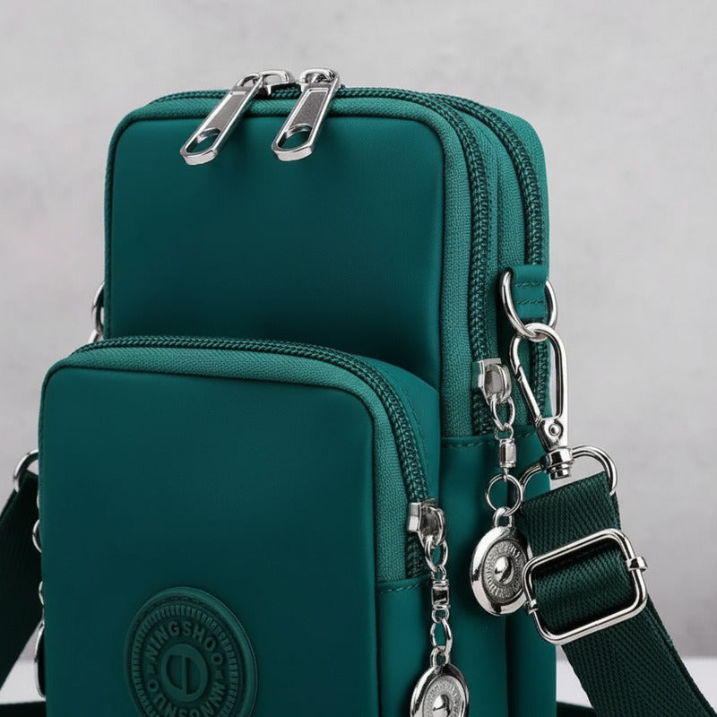 Morral Bandolera Unisex Pequeña Para Celular Varios Colores Verde