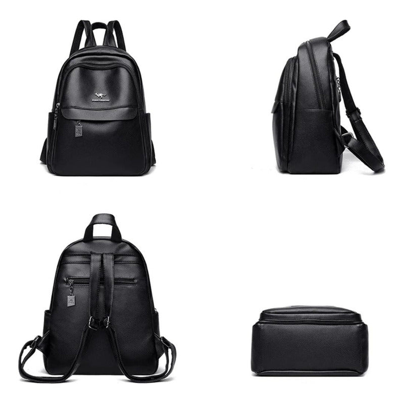 Mochila De Mujer Casual Dama Eco Cuero Cuerina Antirrobo C2