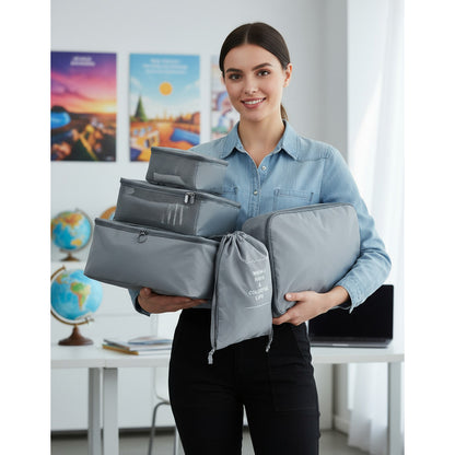 Set Organizador De Viaje 8 Piezas Para Valija Bolsos Ropa