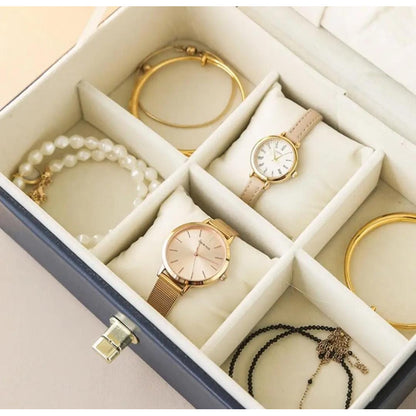 Joyero Alhajero Organizador De Joyas Anillos Colgantes Reloj