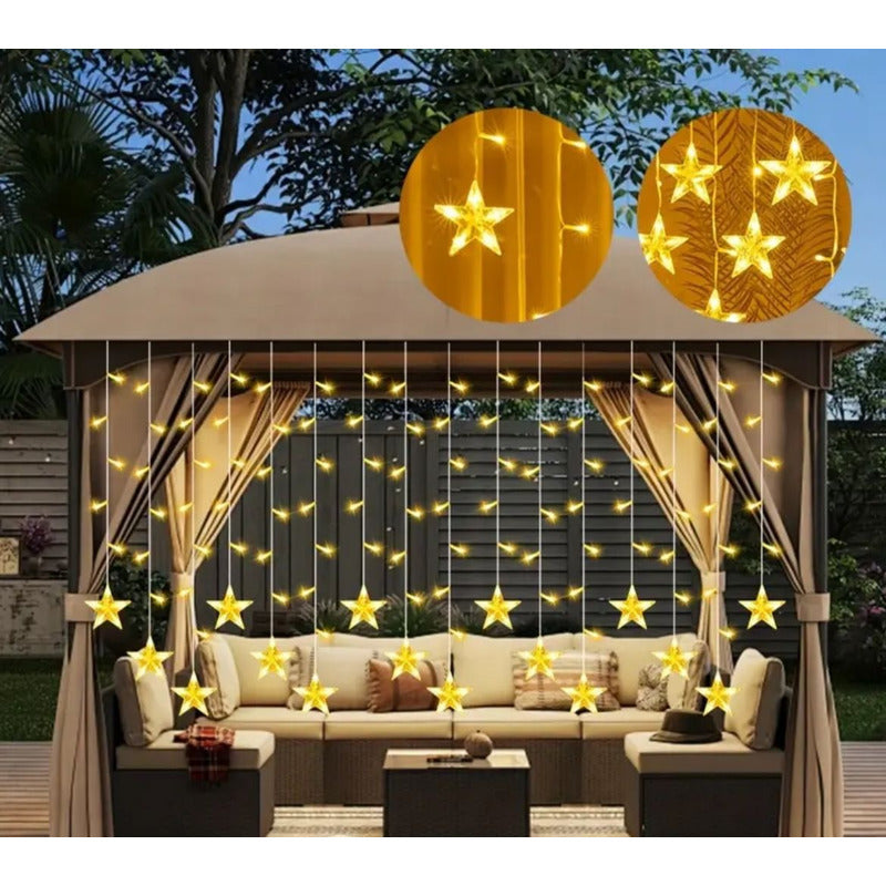 Guirnalda Luz Estrellas Led 4m Con 19 Ramos Luces Hogar Cálida