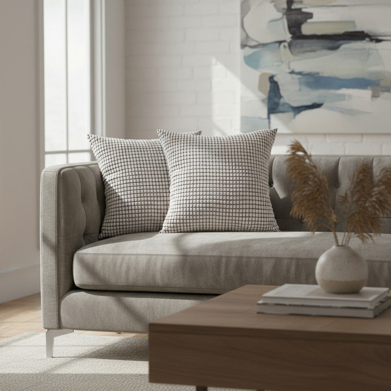 Fundas De Almohadón X2 Decoración Hogar Casa Poliester Cod.3