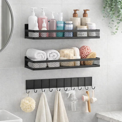 Organizador De Cocina Estante Magnético Set X 3 Resistente Negro