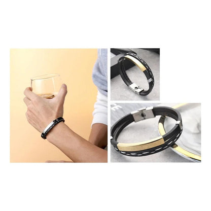 Pulsera Brazalete Con Enchapado Moderna Urbana