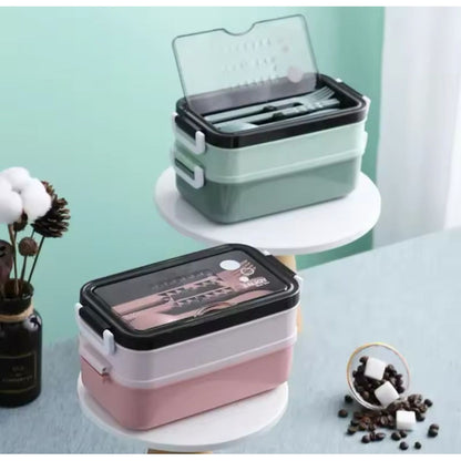 Vianda De Acero Inoxidable 2 Capas Hermética Alimentos