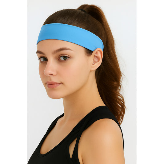 Diadema Deportiva X1 Vincha Para Deporte Elástica Colores Celeste