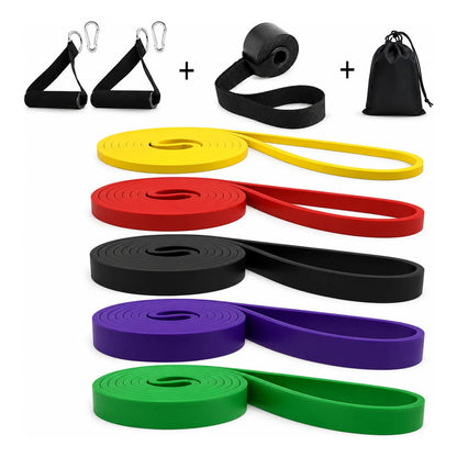 Set Bandas Elásticas De Resistencia Para Entrenamiento Multicolor
