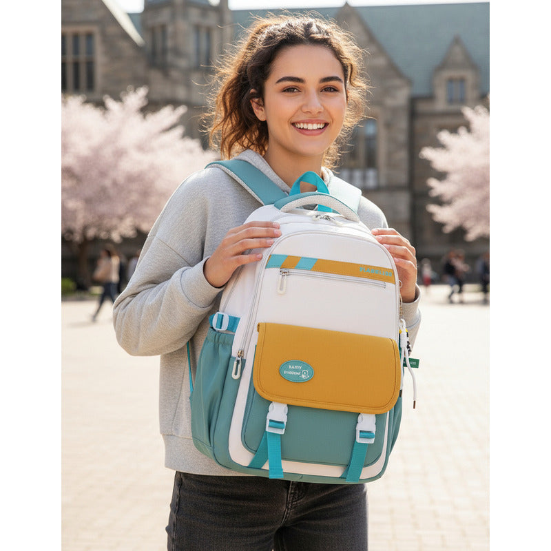 Mochila Escolar Liceal Unisex Impermeable Viaje Jianglida