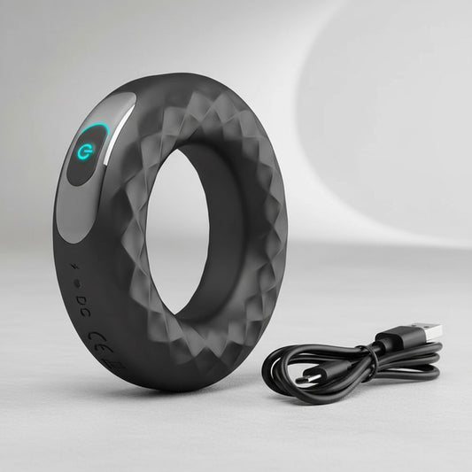 Anillo Masculino Con Vibración Juguete Sexual Usb Negro