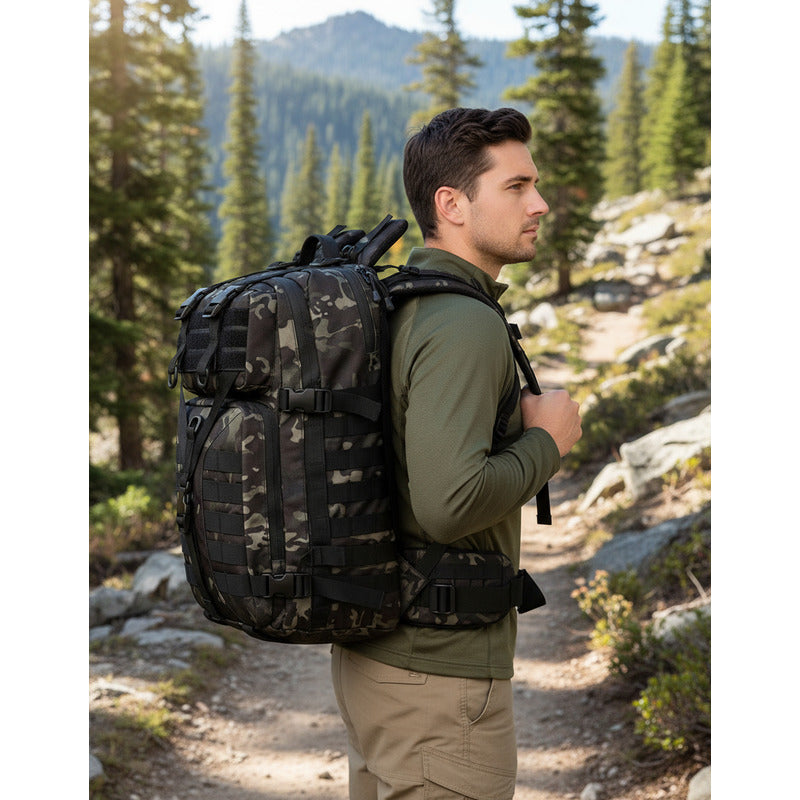 Mochila Táctica De 50 L Militar Impermeable Camping Premium