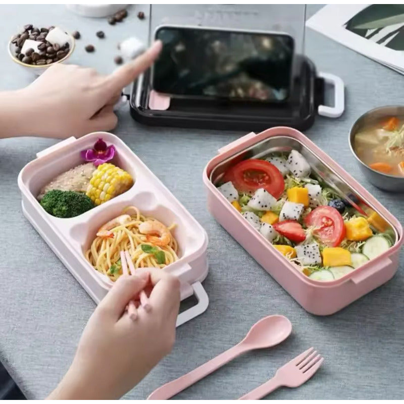 Vianda De Acero Inoxidable 2 Capas Hermética Alimentos