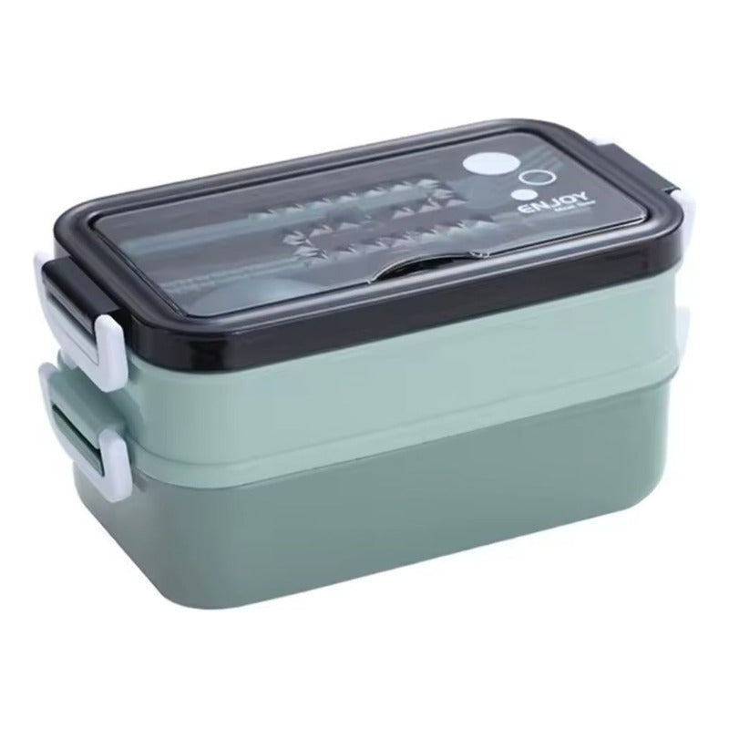 Vianda De Acero Inoxidable 2 Capas Hermética Alimentos