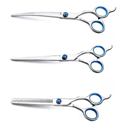 Tijeras De Peluqueria Profesional Set X3 Con Estuche