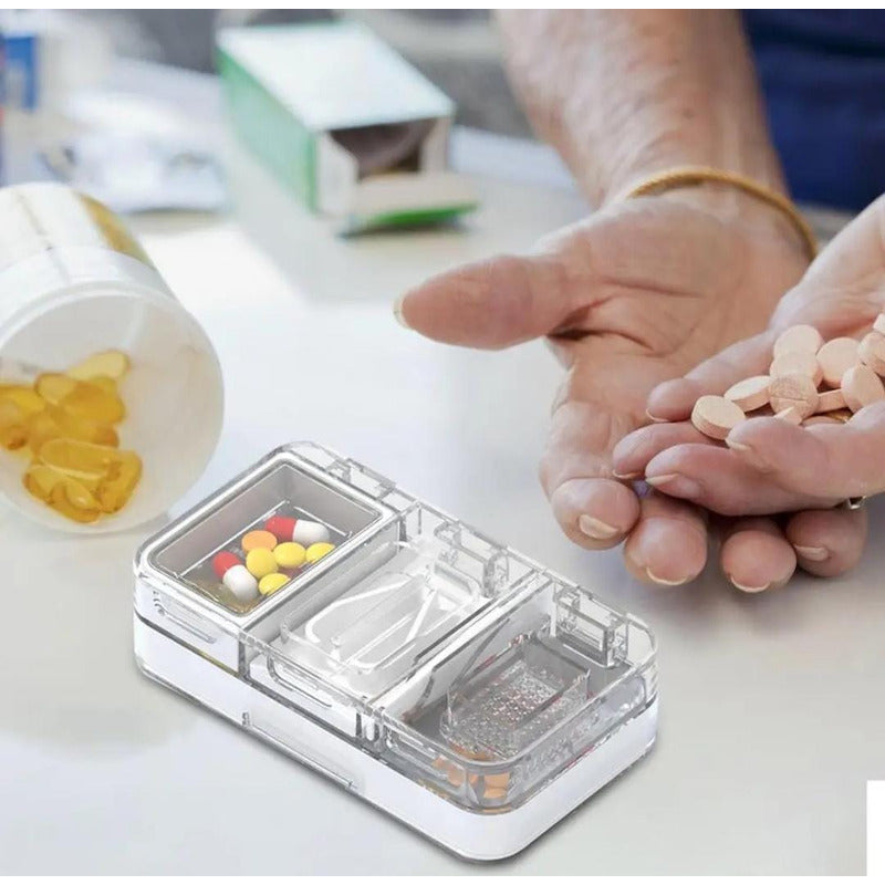 Pastillero Para Medicamentos Corta Y Muele Pastilla Diario