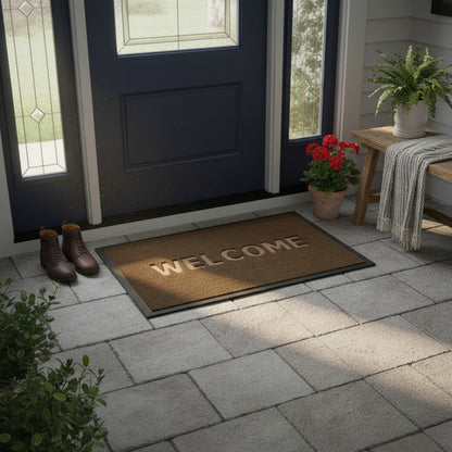 Alfombra De Entrada A Casa Hogar Felpudo Bienvenido Welcome