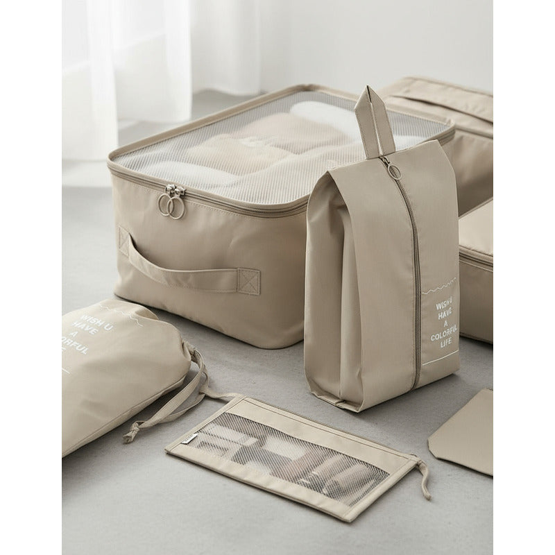 Set Organizador De Viaje 8 Piezas Para Valija Bolsos Ropa
