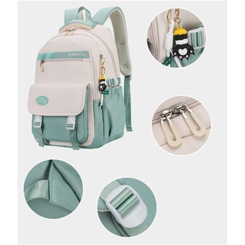 Mochila Escolar Liceal Unisex Impermeable Viaje Jianglida