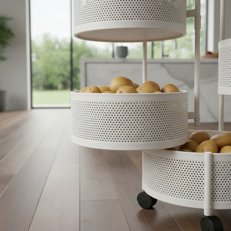 Carro Organizador 5 Estantes Con Ruedas Canastos Cocina Baño