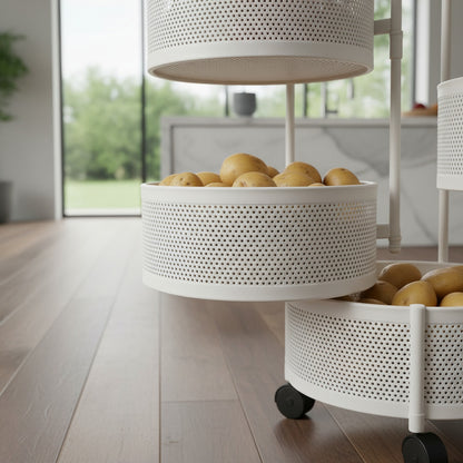 Carro Organizador 5 Estantes Con Ruedas Canastos Cocina Baño
