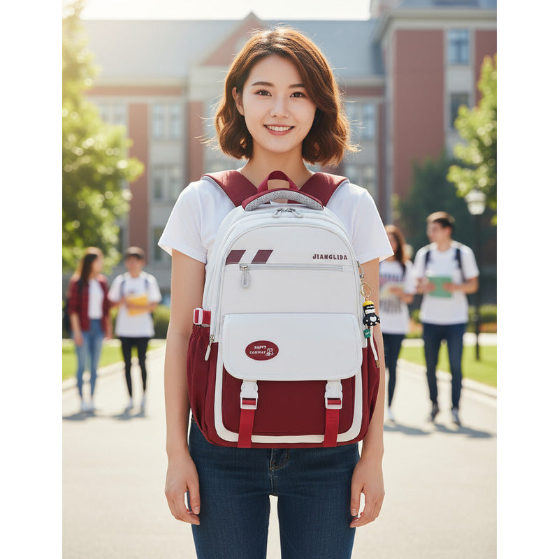 Mochila Escolar Liceal Unisex Impermeable Viaje Jianglida