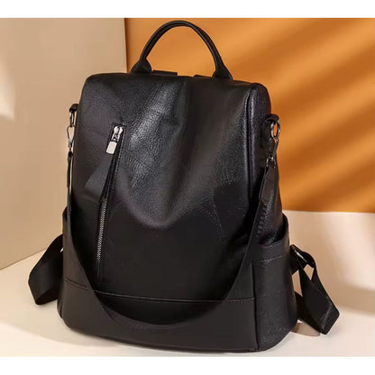 Mochila Mujer Eco Cuero Antirrobo Grande Moda Casual Urbana