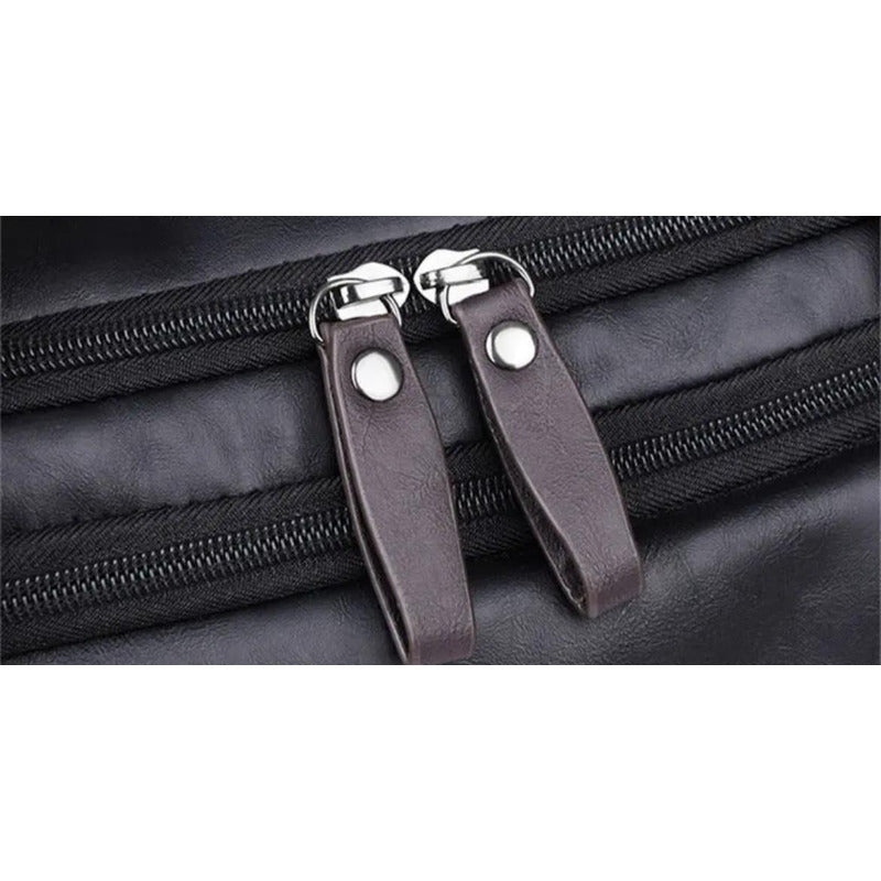 Bolso De Mano Eco Cuero Viaje Entrenamiento Hombre Moda Negro Lisa