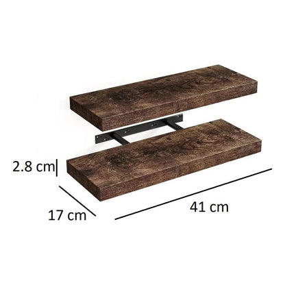 Estante Flotante De Madera Repisa X2 Und Decoracion Pared Madera