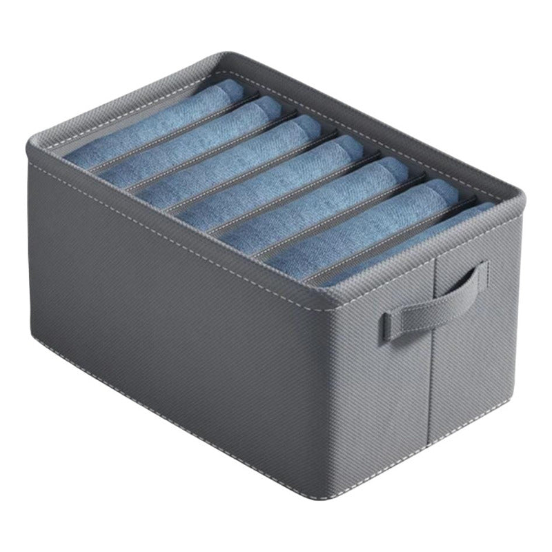 Caja Organizadora Para Ropa 8 Espacios Organizador Ropero Gris