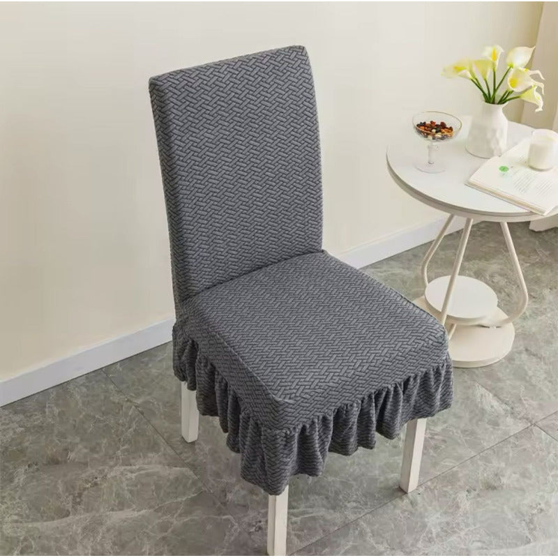 Funda De Silla Cubre Asiento Universal Lavable Y Moderno Gris Oscuro Liso
