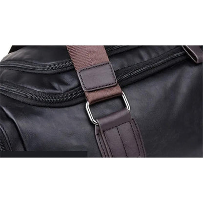 Bolso De Mano Eco Cuero Viaje Entrenamiento Hombre Moda Negro Lisa