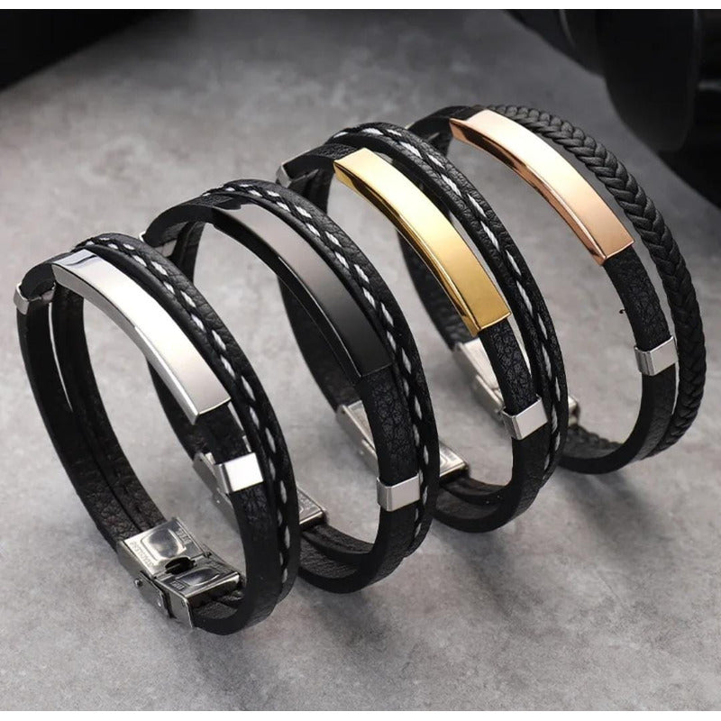Pulsera Brazalete Con Enchapado Moderna Urbana
