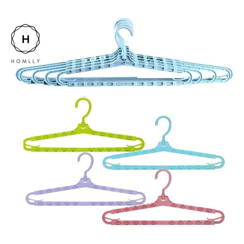 Perchas X6 Plásticas Colgar Ropa Extensible 41cm A 69cm