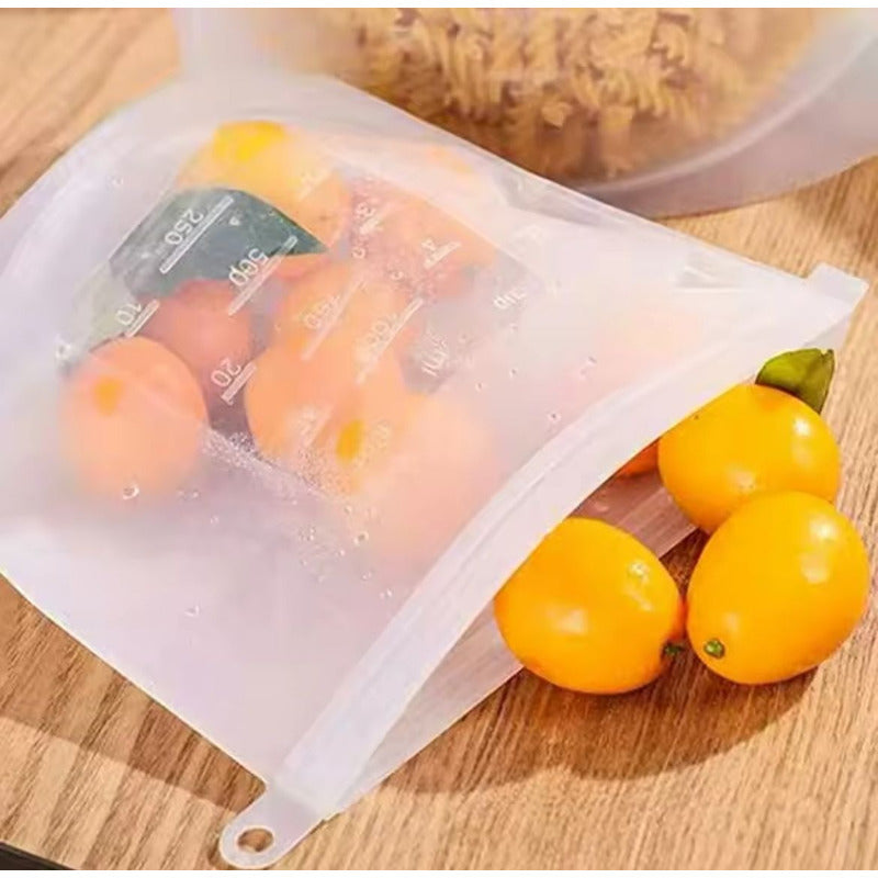 Bolsas De Silicona X2 Conserva Alimentos Reutilizable 1000ml