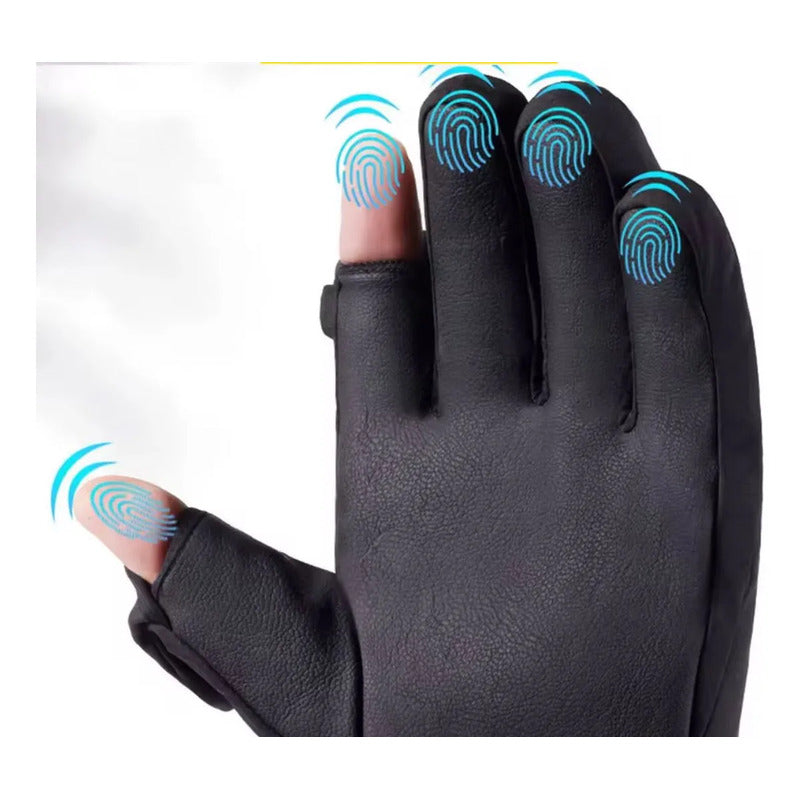 Guantes Térmicos Invierno Impermeables Para Moto Bici Nieve Negro Xl