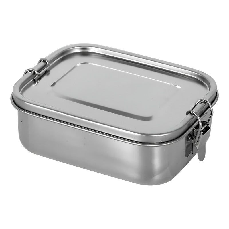 Recipiente Vianda Acero Inoxidable Contenedor Hermético Med Plateado