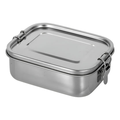 Recipiente Vianda Acero Inoxidable Contenedor Hermético Med Plateado