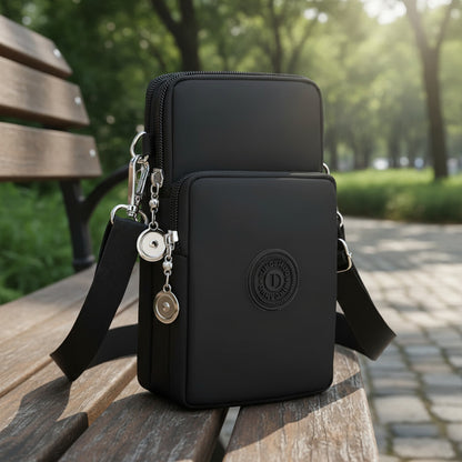 Morral Bandolera Unisex Pequeña Para Celular Varios Colores Negro