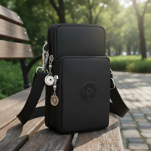 Morral Bandolera Unisex Pequeña Para Celular Varios Colores Negro