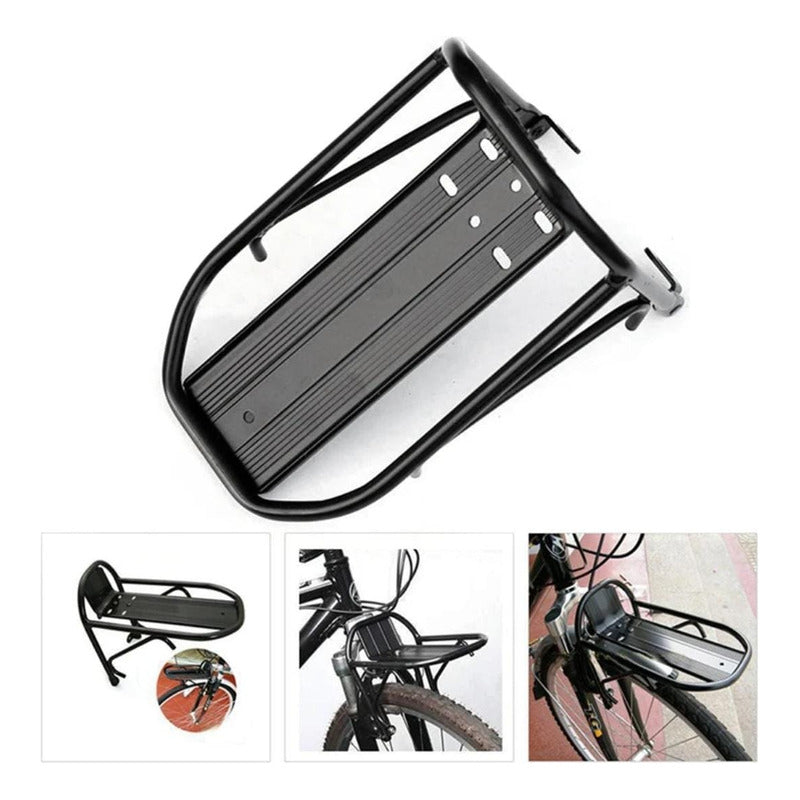 Parrilla De Bicicleta Portaequipaje Bolso Babysilla Mochila Negro