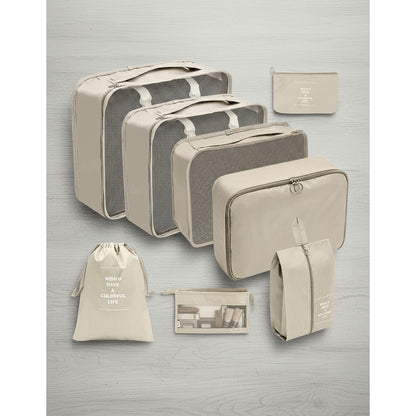 Set Organizador De Viaje 8 Piezas Para Valija Bolsos Ropa