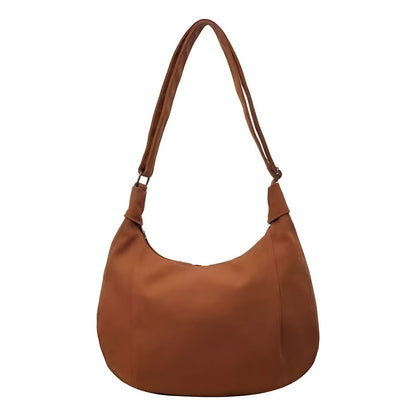 Bolso Dama Cartera Mujer Cruzada Grande Casual Urbana Moda Marrón Lisa