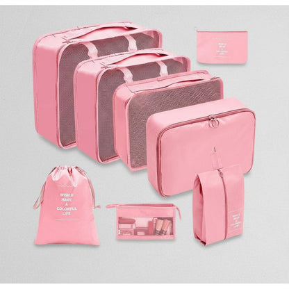 Set Organizador De Viaje 8 Piezas Para Valija Bolsos Ropa