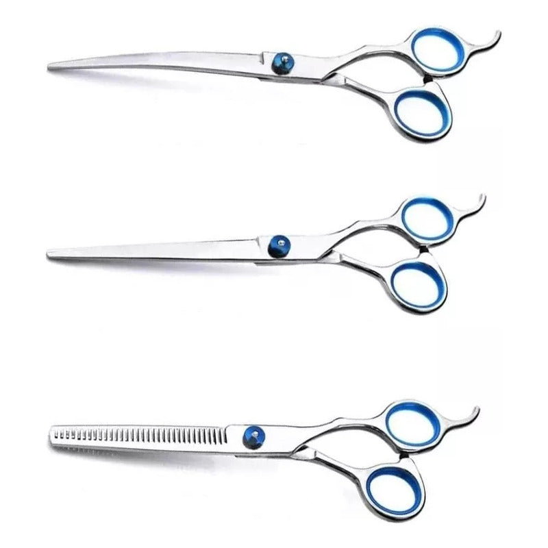 Tijeras De Peluqueria Profesional Set X3 Con Estuche