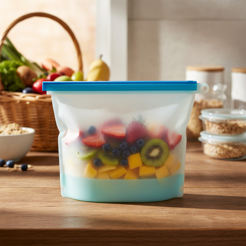 Bolsas De Silicona X2 Conserva Alimentos Reutilizable 1500ml