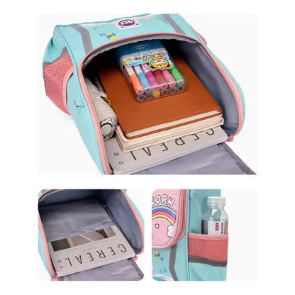Mochila Escolar Infantil Impermeable Unicornio Dinosaurio