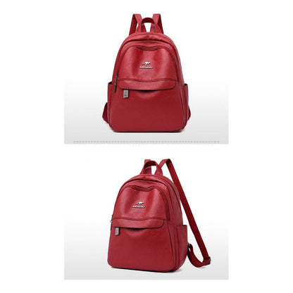 Mochila De Mujer Casual Dama Eco Cuero Cuerina Antirrobo C2