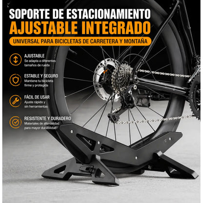 Soporte Para Estacionar Bicicleta Ajustable Resistente Negro Negro