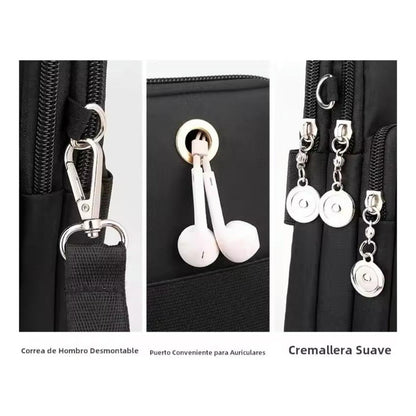 Morral Bandolera Unisex Pequeña Para Celular Varios Colores Violeta